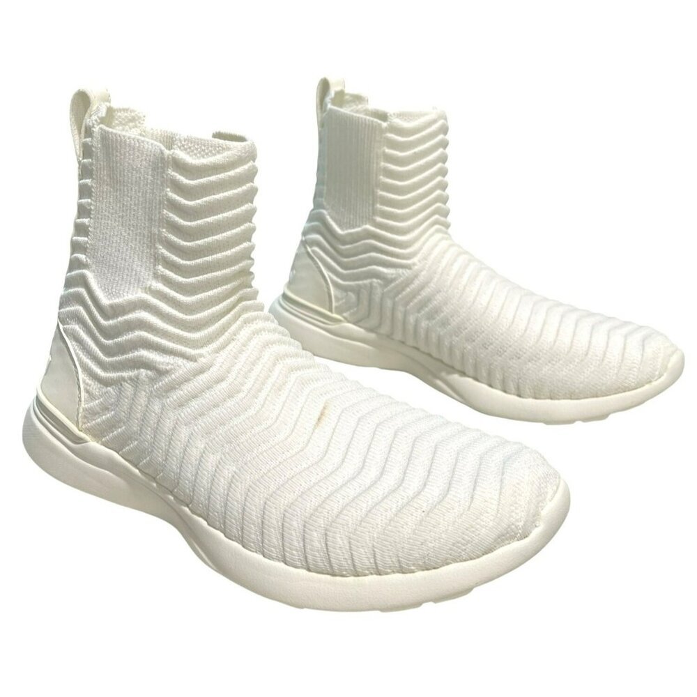 APL Womens TechLoom Bliss Sock Sneakers White Size 7.5 Lightweight Knit NEW